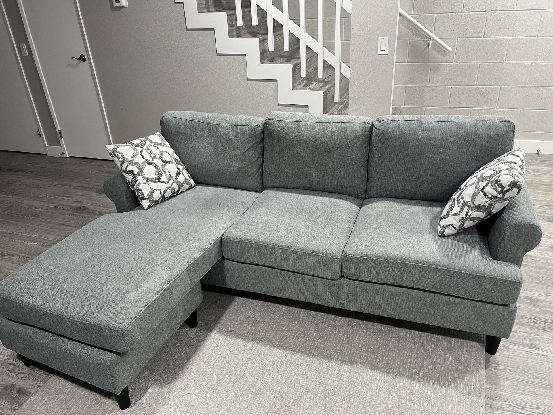 Gray Couch W/ Pillows