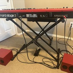 Nord Stage 3 Hammer Action 76 Key WITH Seat, Stand AND Speakers
