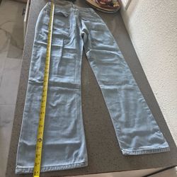 Light Wash Wide Leg Cargo Jeans