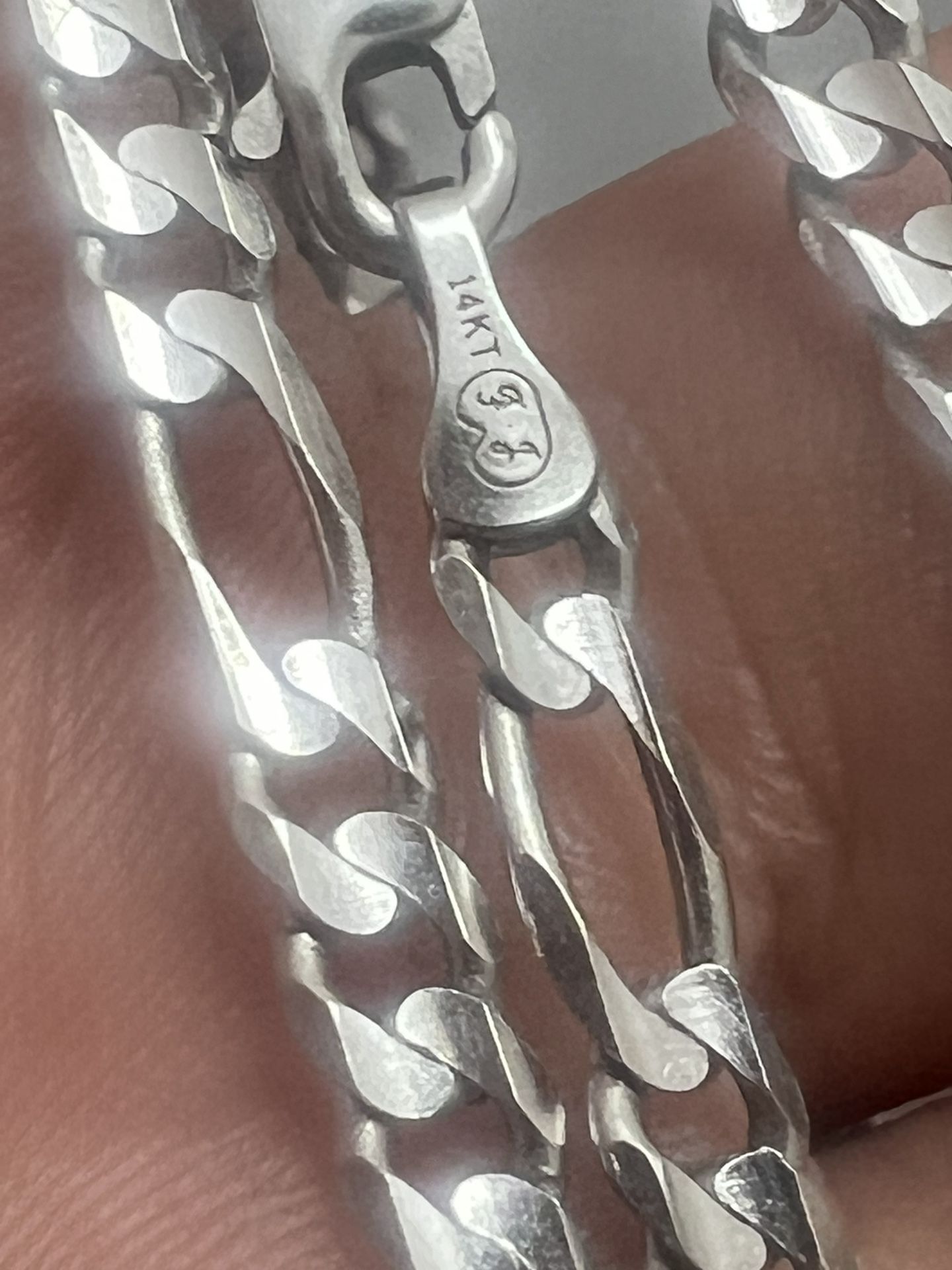 14 Kt Gold Chain Solid White Gold