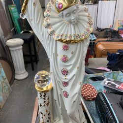 Swarovski rare Limoges Porcelain Clown,made in Italy,mia one arm,originally over $5000