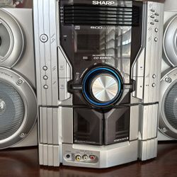 SHARP 5 CD, Cassette, And Radio Stereo 