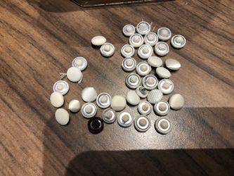 White satin buttons