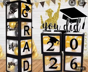 4 pcs Graduation Box decore
