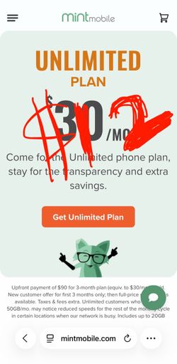 Mint Mobile Unlimited $12