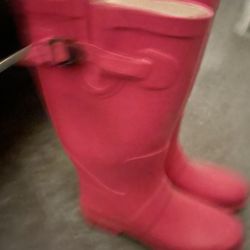 Hot Pink Rain boots 