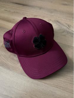 Live Lucky Black Clover Maroon Golf Hat