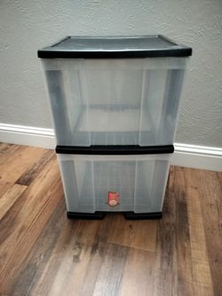 2 drawer plastic organizer