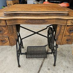 Vintage Antique Sewing Machine Cabinet