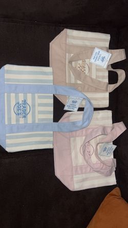 Trader Joe’s Striped Mini Canvas Tote Bags