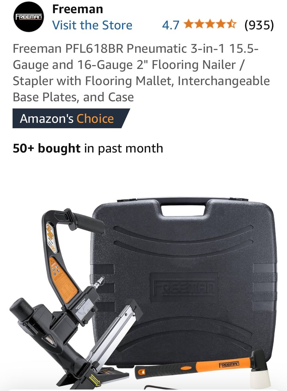 Freeman 618BR Flooring Nailer