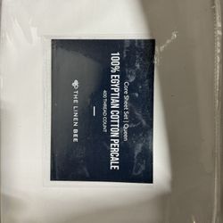 TLB 100% Egyptian Cotton Percale Sheets Queen Size Luxurious 400 Thread Count 