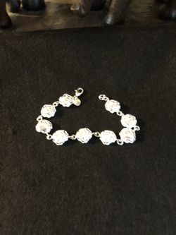 New Silver Rose Bracelet