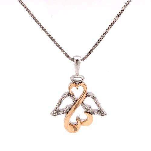 Jane Seymour 10k Genuine Diamonds Sterling Silver Charm Necklace