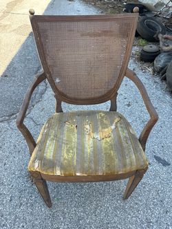 Vintage Mid-Century Cane Back Armchair - Restoration Project