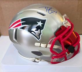 New England Patriots Signed Mini Helmet Ty Law