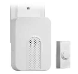 Defiant Wireless Plug-In Doorbell Kit with White Insert and 1 Push Button, White @W7-987