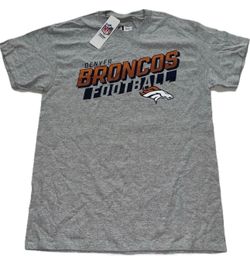 Denver Broncos Football Gray T Shirt Mens Medium New