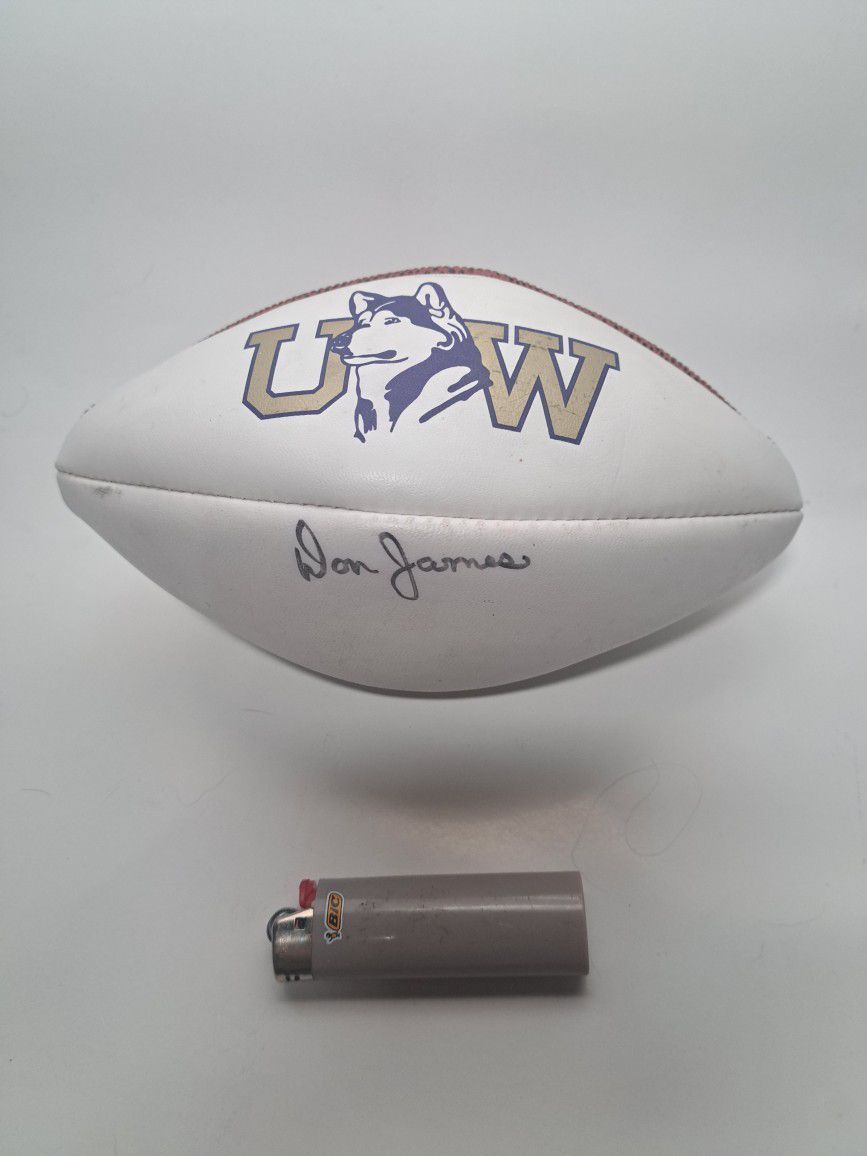 UW Head Coach Don James Autographed Football