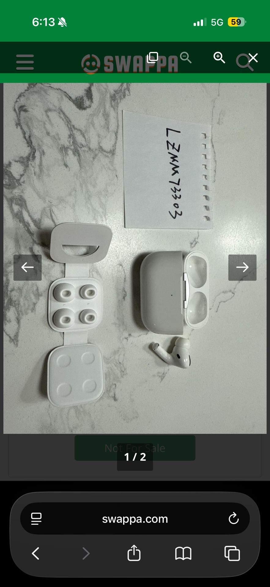 Apple AirPods Pro (only Right Bud Working)