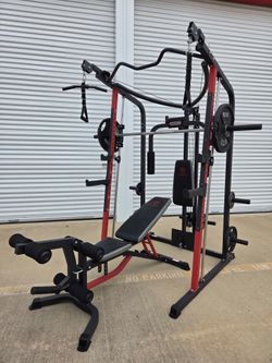 Marcy  Smith Machine  Home Gym  w/  Weights  READ BELOW.  DR0P0FF AVAIL.  FIRM PRICE
