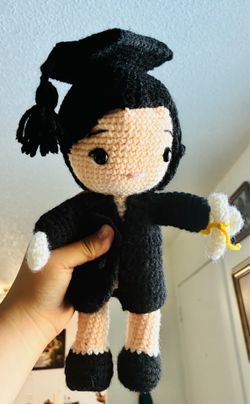 Graduation crochet plush