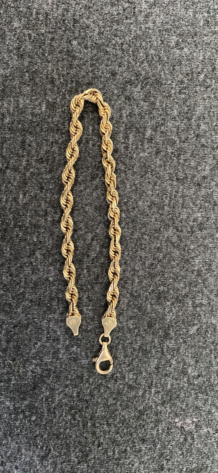 Mens Gold Bracelet Esclava Para Hombre Oro 10k