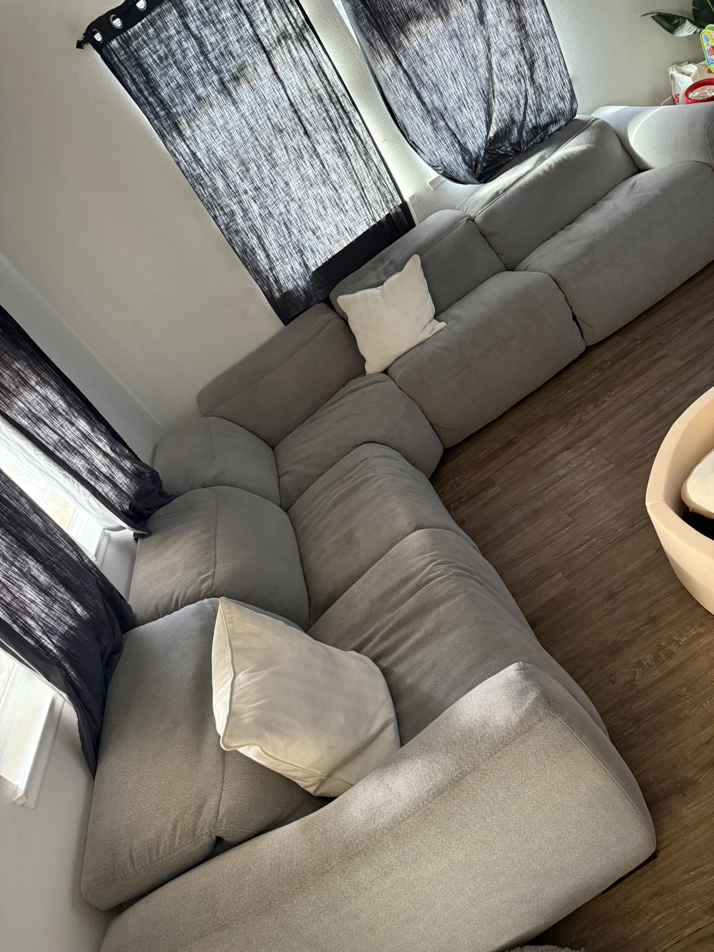 Sectional With Three Recliners