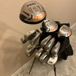 Ping G10 Golf Clubs Set With Ping Bag And Odyssey Putter 