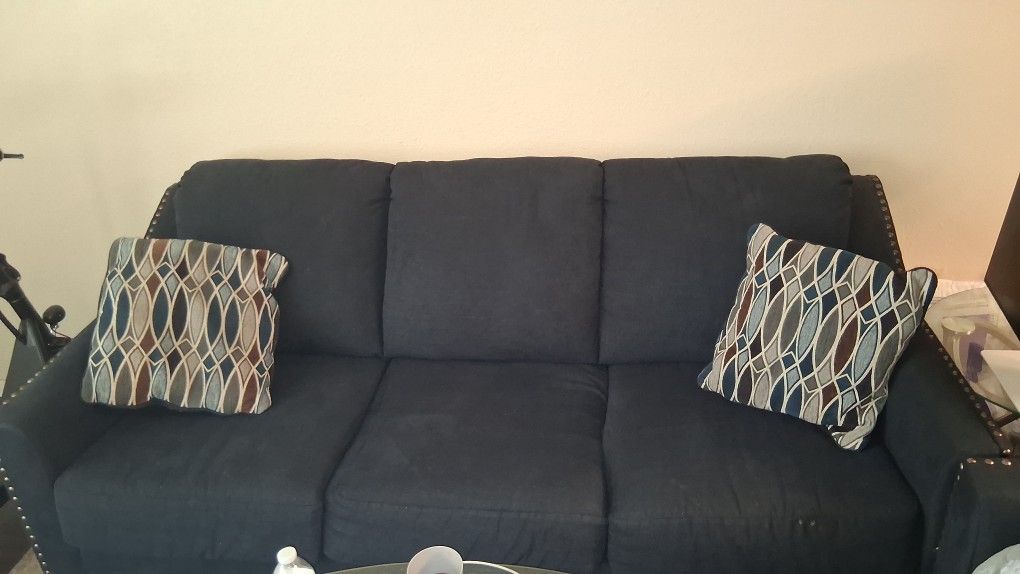 Nice Navy Blue Couch Set