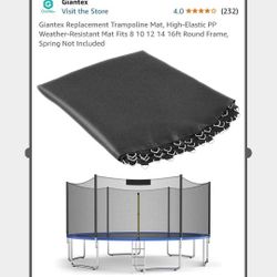 Giantex High-Elastic Trampoline Mat Fits 8ft Frame w/42 V-Hooks