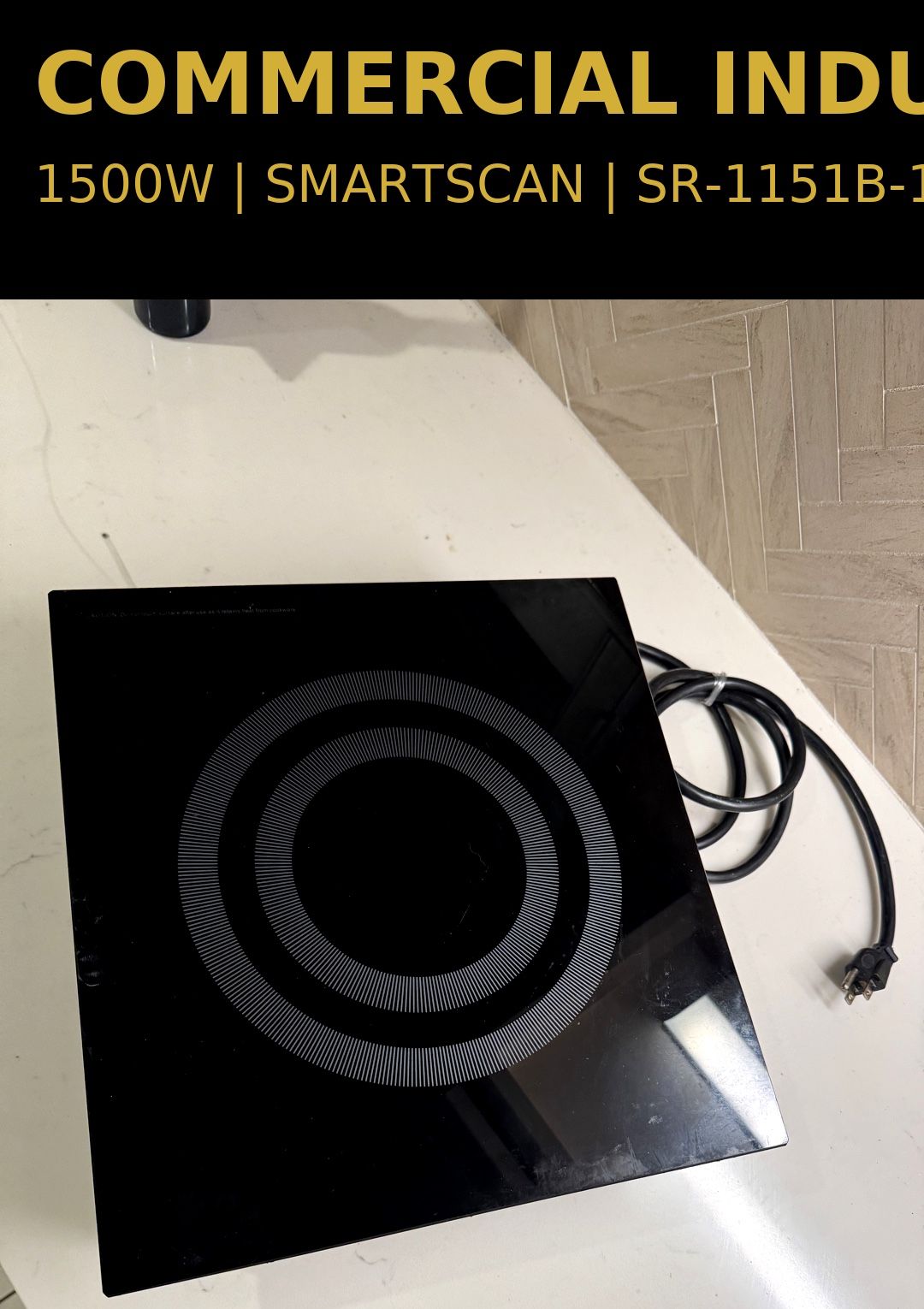 Title Commercial Induction Cooktop – 1500W SmartScan – SR-1151B