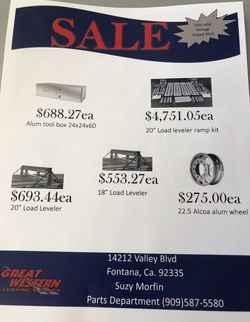 Semi flatbed trailer parts