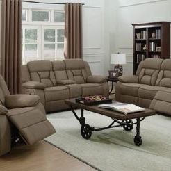 Brand New 2 PC Tan Reclining Sofa and Love Seat