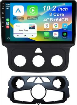 8 Core 4+64GB Car Radio Stereo for Dodge Ram 1500/2500/3-2018, 10.2 Inch IPS Touch Screen Android 13 Head Unit with Wireless CarPlay & Android