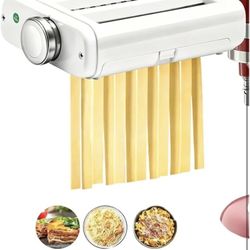 3 In 1 Set ，Compatible For All KitchenAid Stand Mixers Included Pasta Sheet Roller, Spaghetti Cutter, Fettuccine Maker Accessories