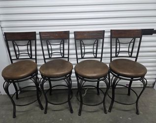 Four Swivel Barstools