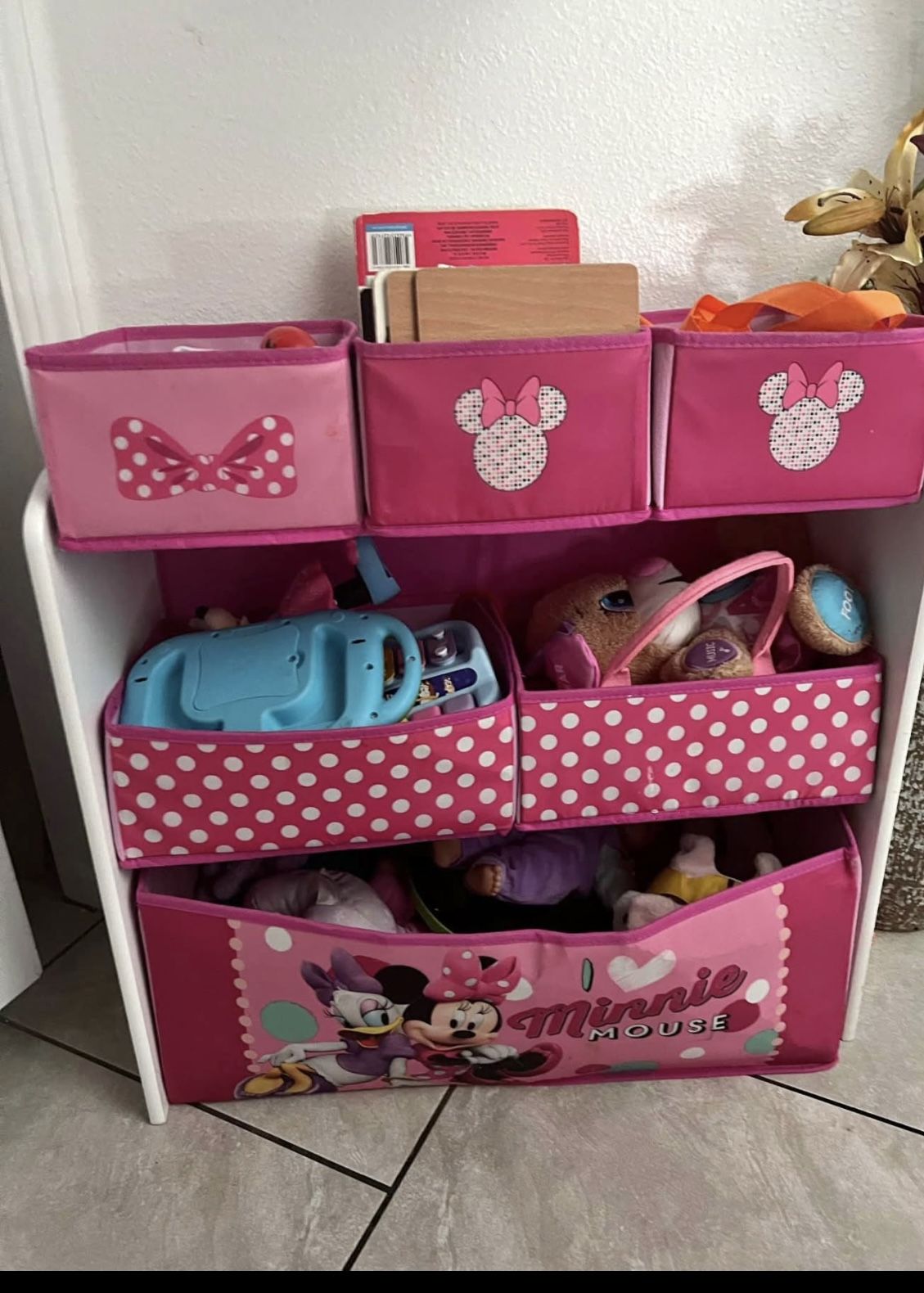 Minnie mouse toy organizer 