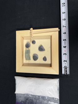 Mini Zen Garden Kit – Wooden Sand Tray, Rake, Rocks & Bridge