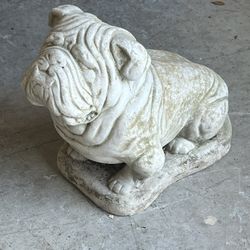 Concrete Bulldog Statue