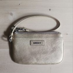 DKNY Metallic Gold Wristlet