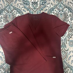 Figs Burgundy Scrub Set