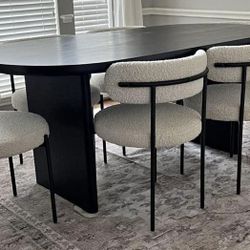 BOUCLE dining Chairs For Sale 