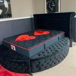 Round Shaped Queen Size Bed Frame Financing Available 🚚