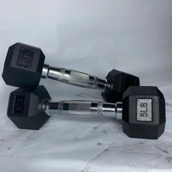 Dumbbells Hex Rubber 5lb And 10lbs Pairs Brand New
