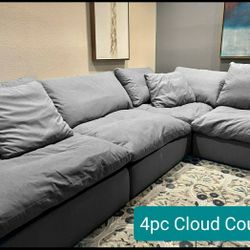 Grey Cloud Modular Sectional Couch Sofa