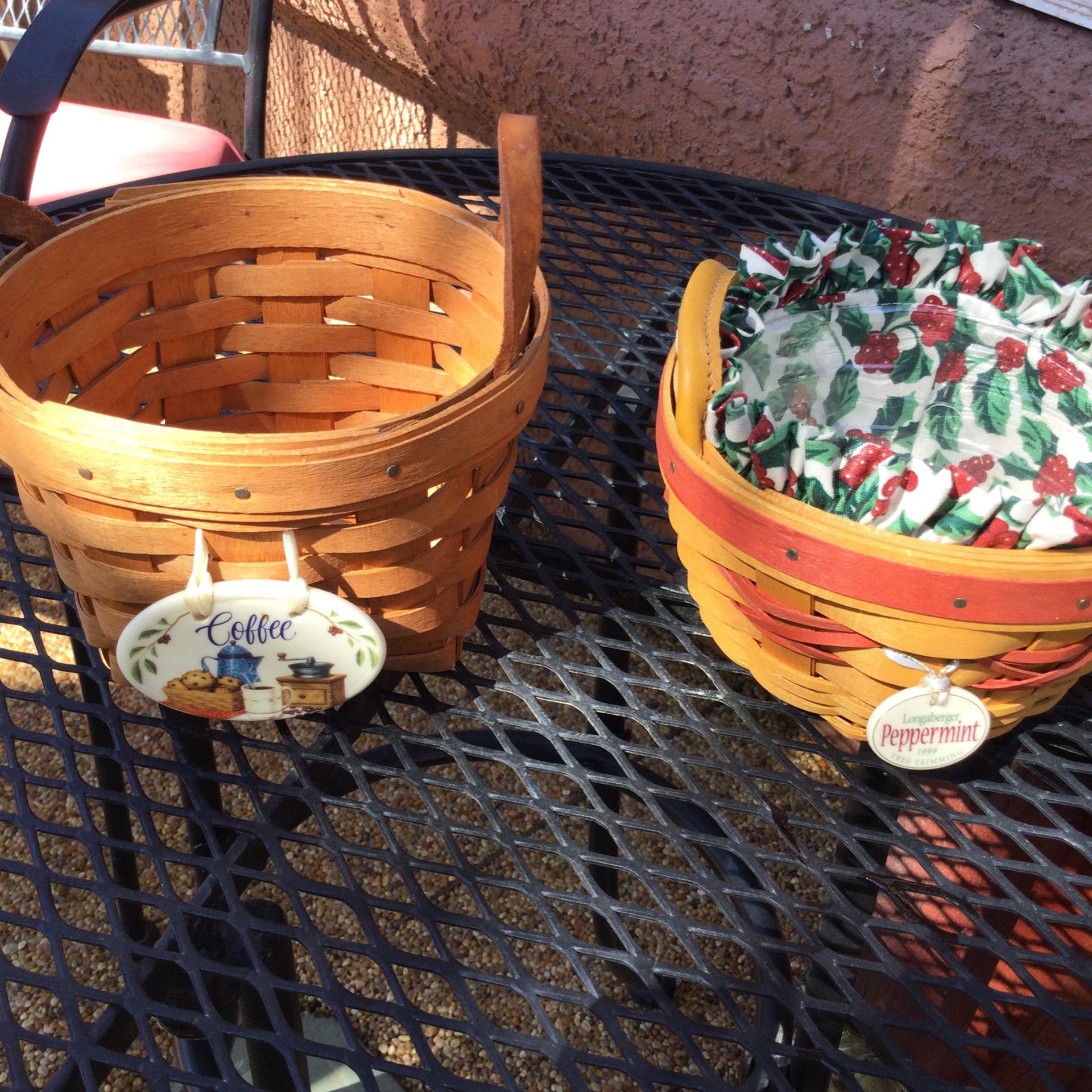 2 Longaberger  Small Baskets 