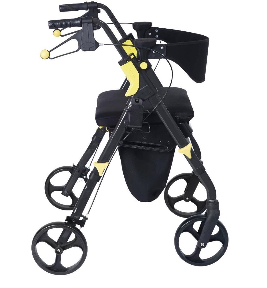 medeline emperor rollator foldable walker 8" wheels