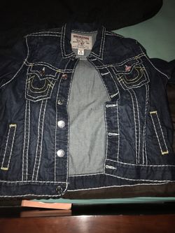 true religion jean jacket size XL