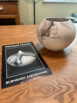 Burnished Earthenware Horsehair Art Pottery Vase